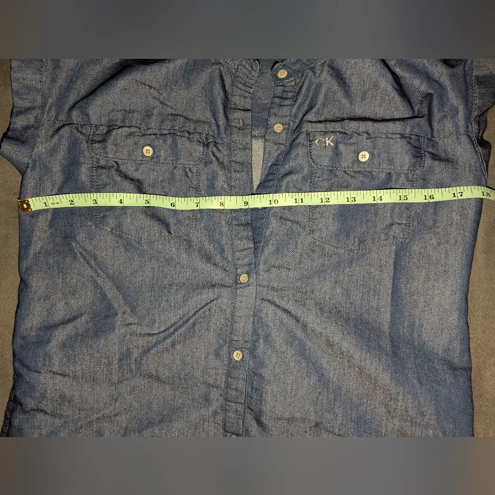 CALVIN KLEIN Jeans Kid's Button-Up Shirt Dress L 12/14
